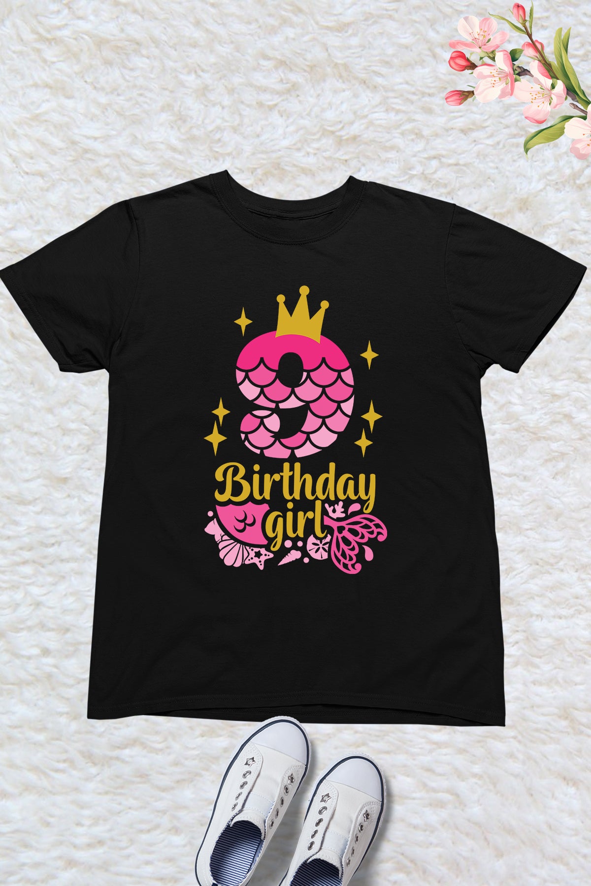 Mermaid 9th Birthday Girl Shirt