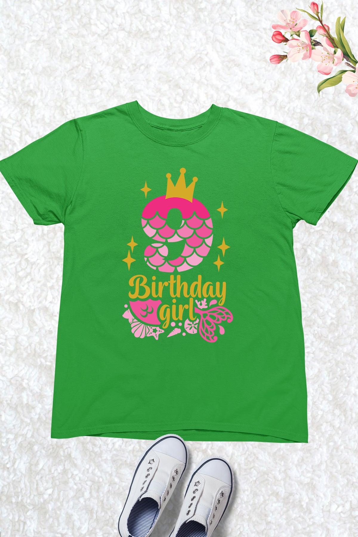 Mermaid 9th Birthday Girl Shirt