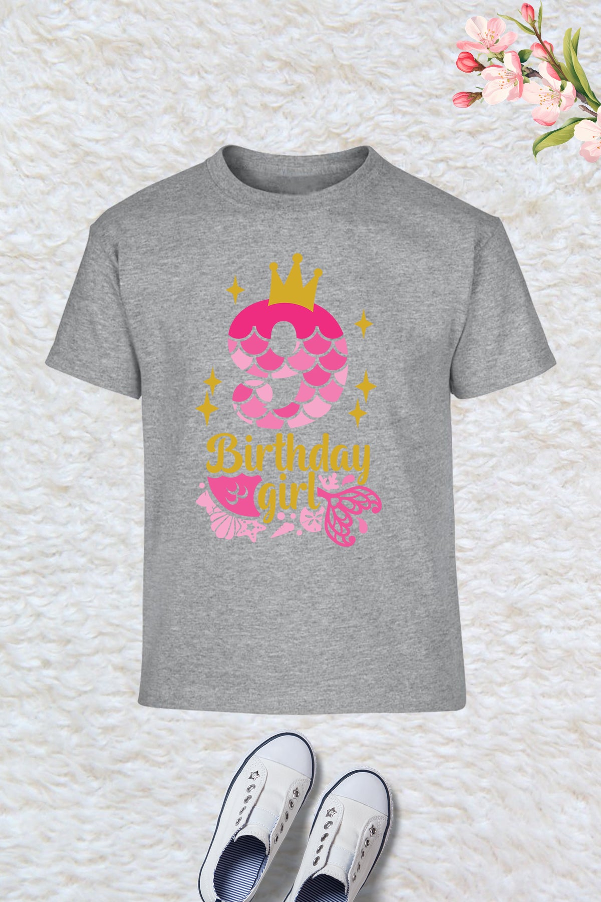 Mermaid 9th Birthday Girl Shirt