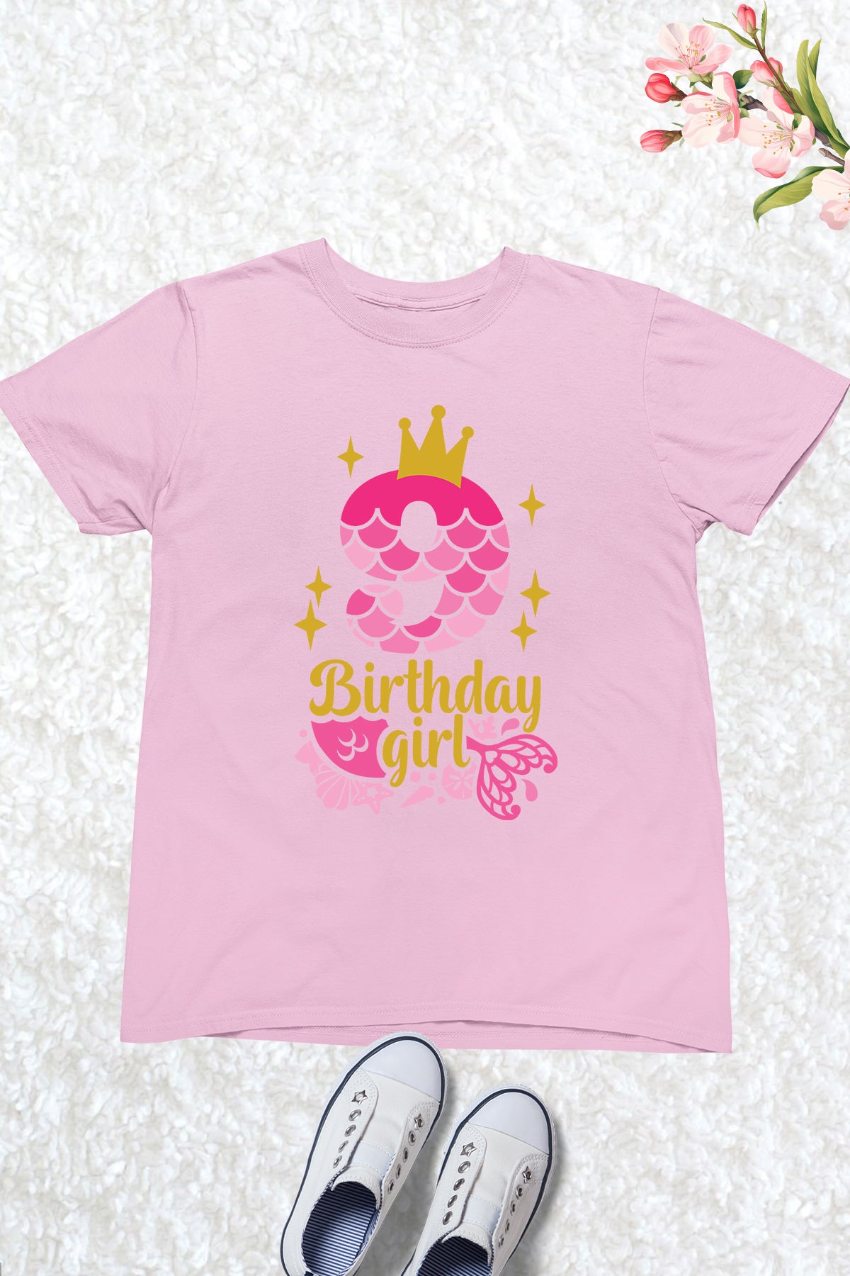 Mermaid 9th Birthday Girl Shirt