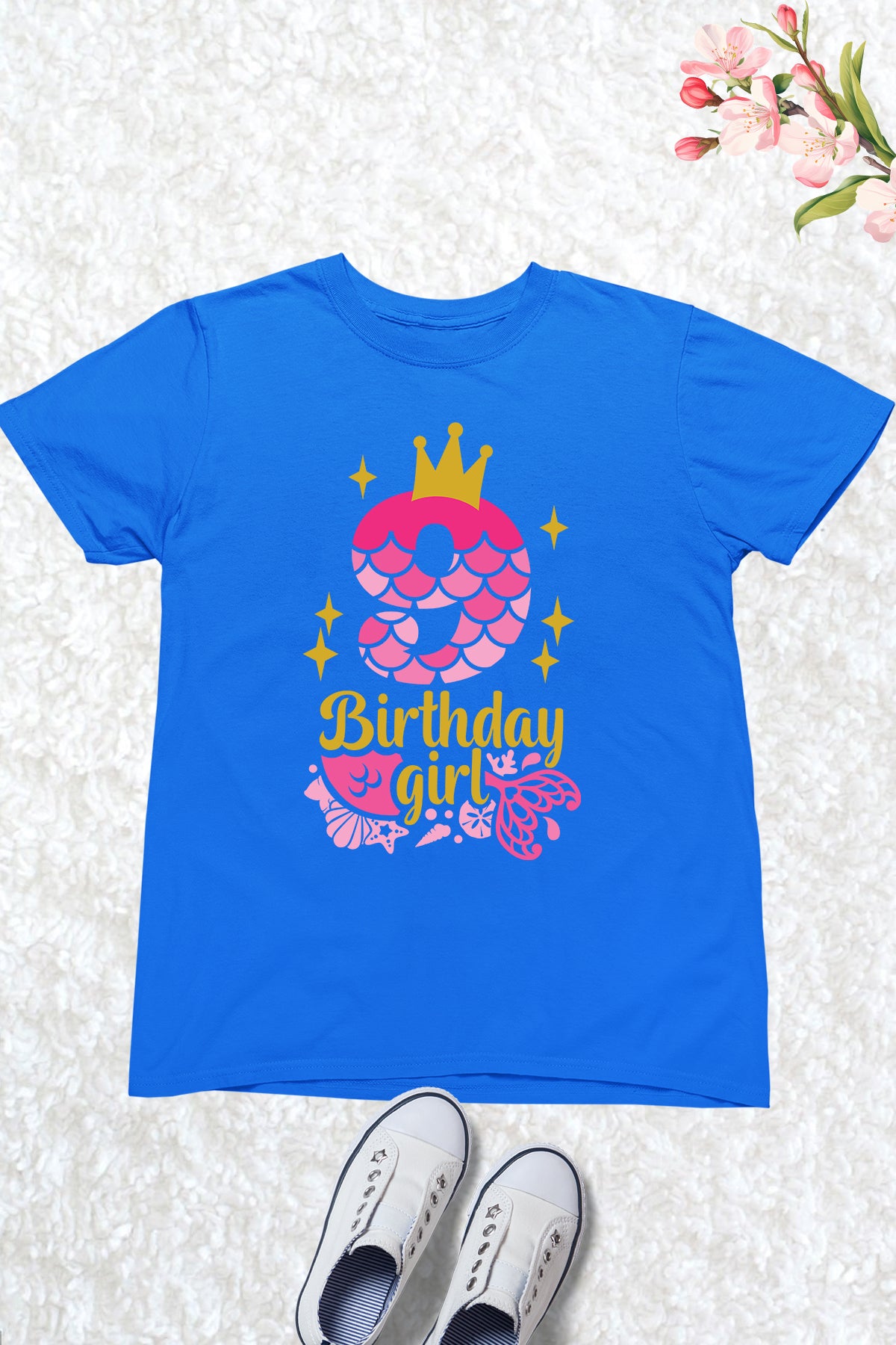 Mermaid 9th Birthday Girl Shirt