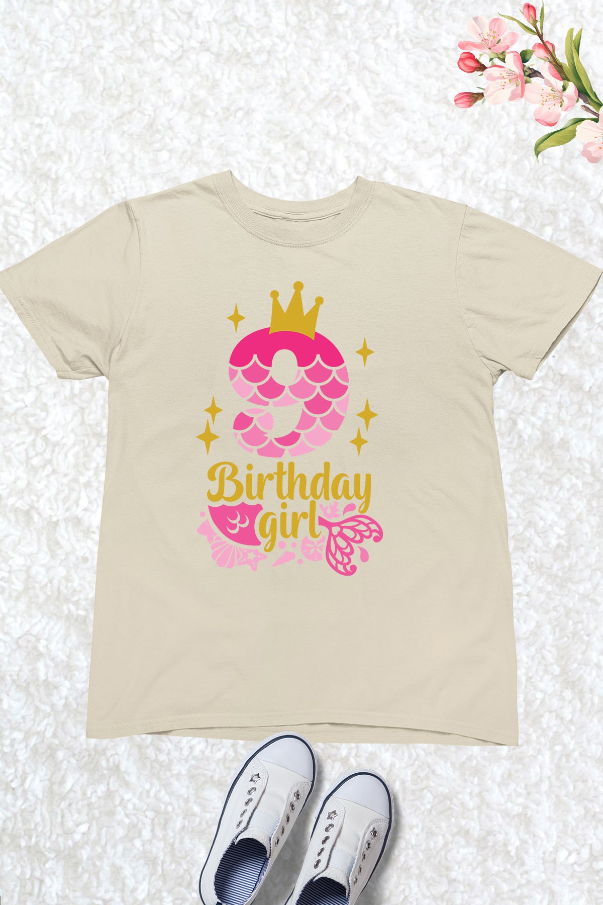 Mermaid 9th Birthday Girl Shirt