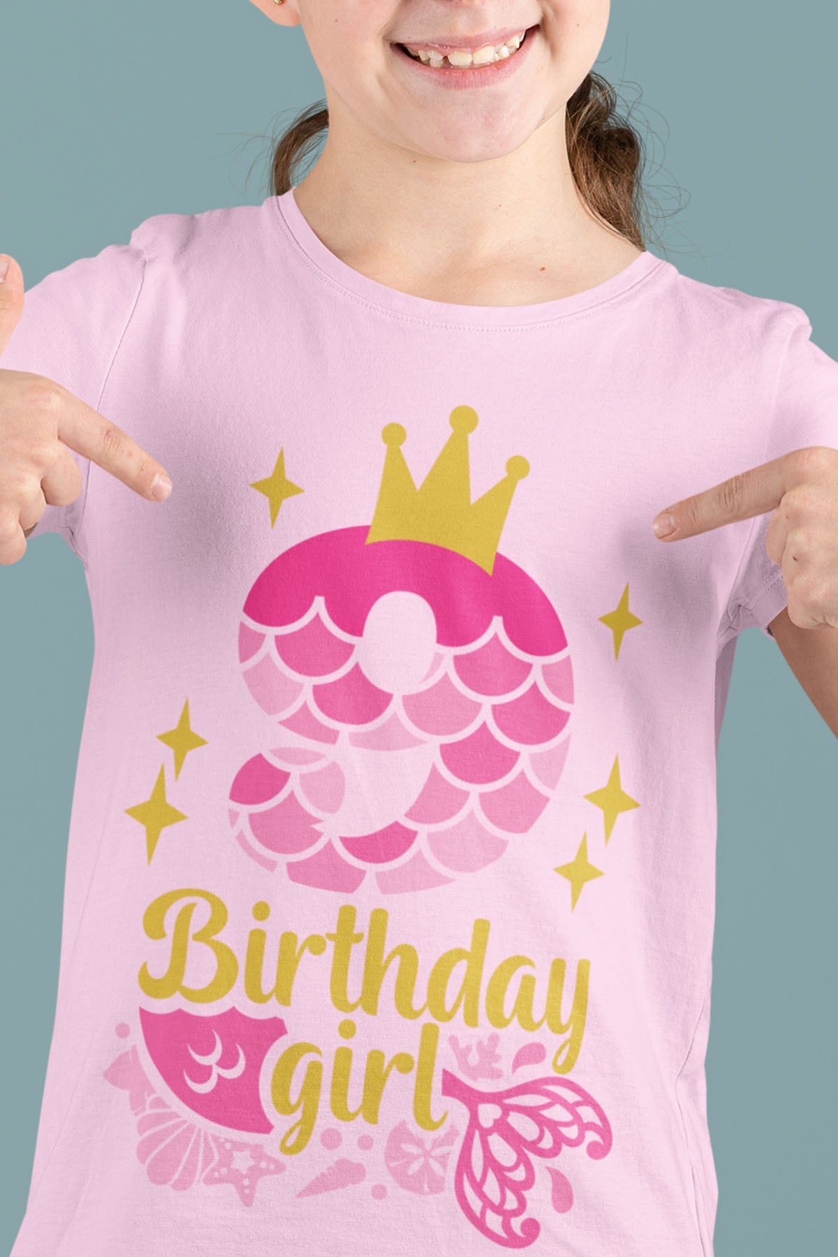 Mermaid 9th Birthday Girl Shirt