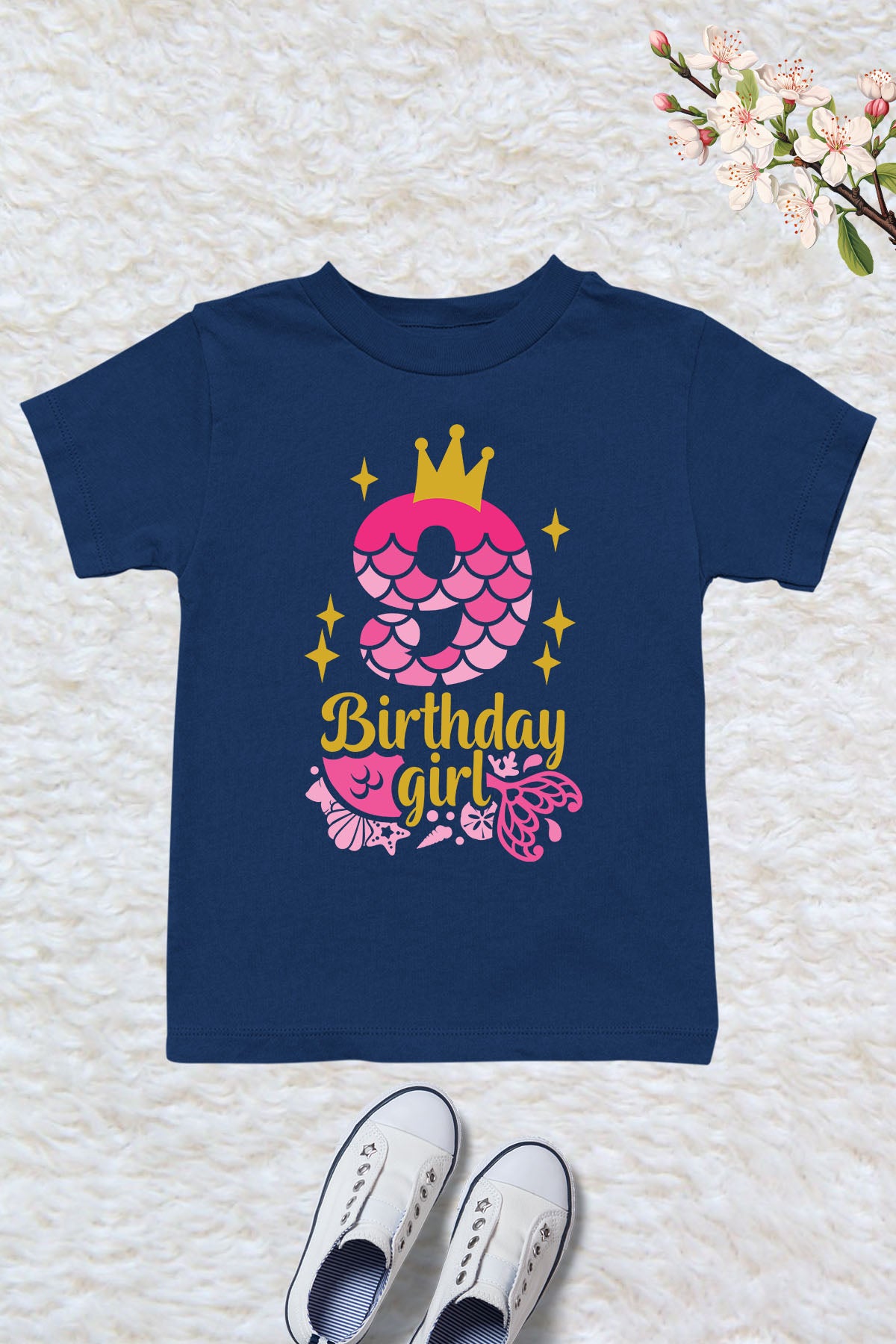 Mermaid 9th Birthday Girl Shirt