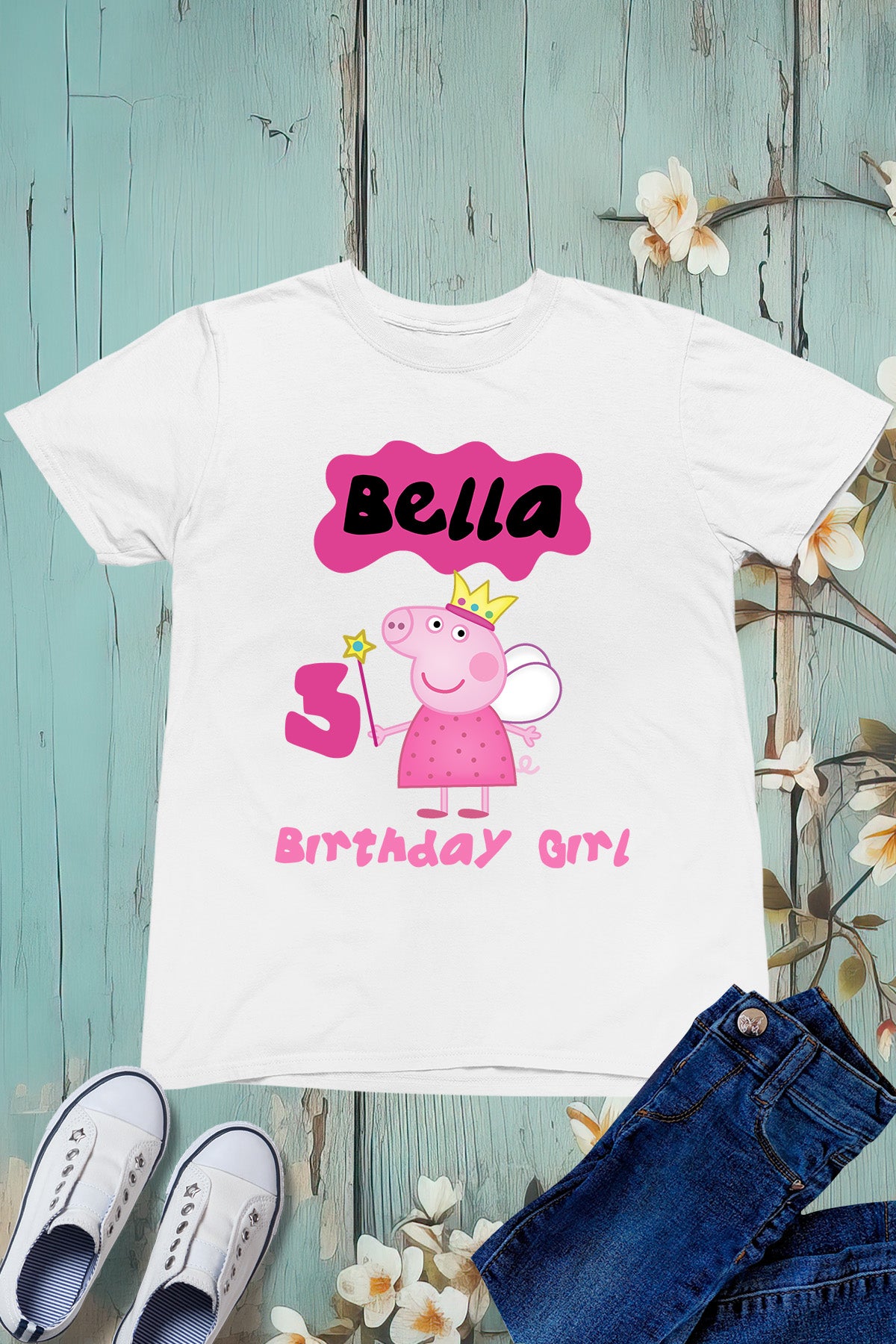 Peppa Pig Birthday Girl Custom Shirt