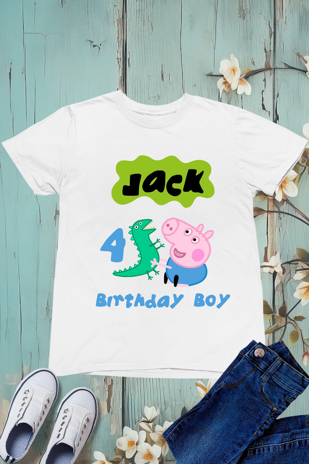 Peppa Pig Birthday Boy Custom Shirt