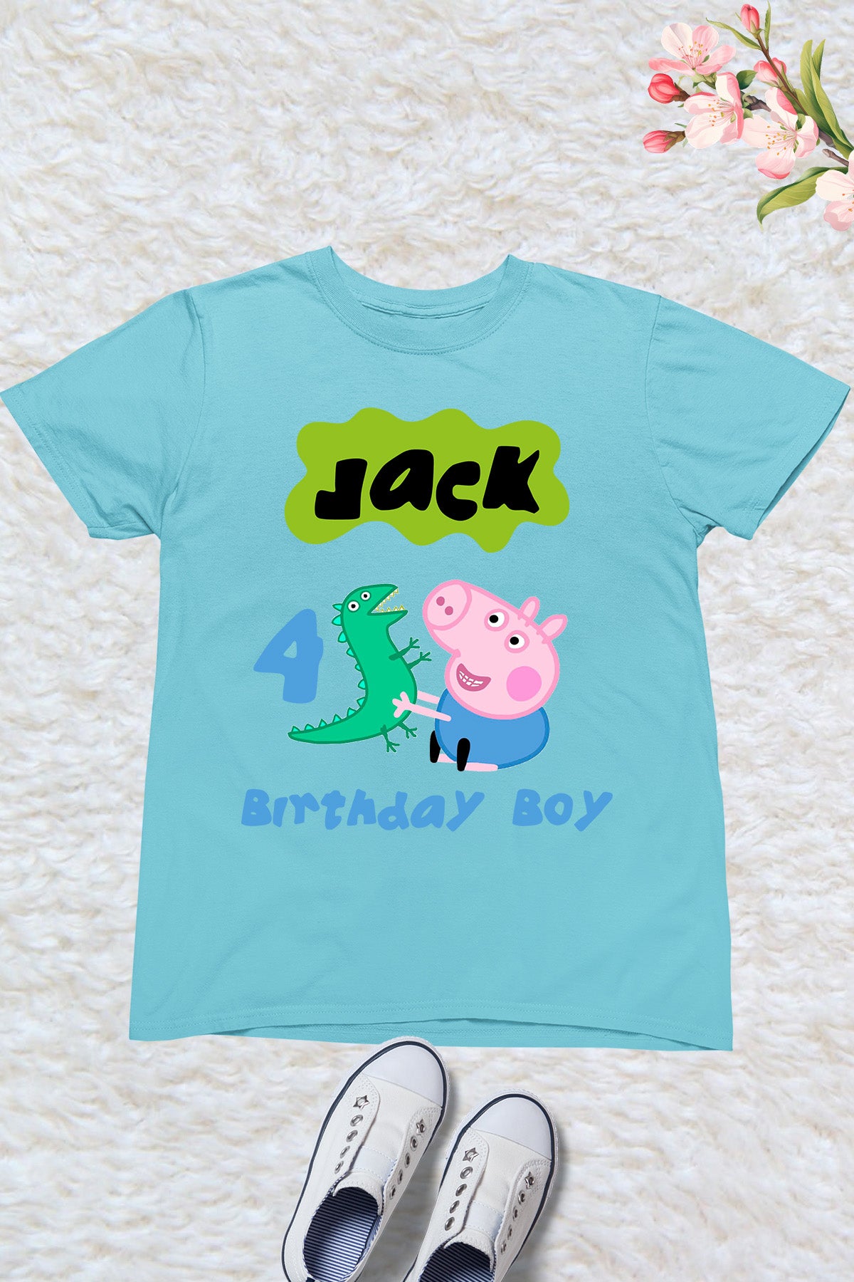 Peppa Pig Birthday Boy Custom Shirt