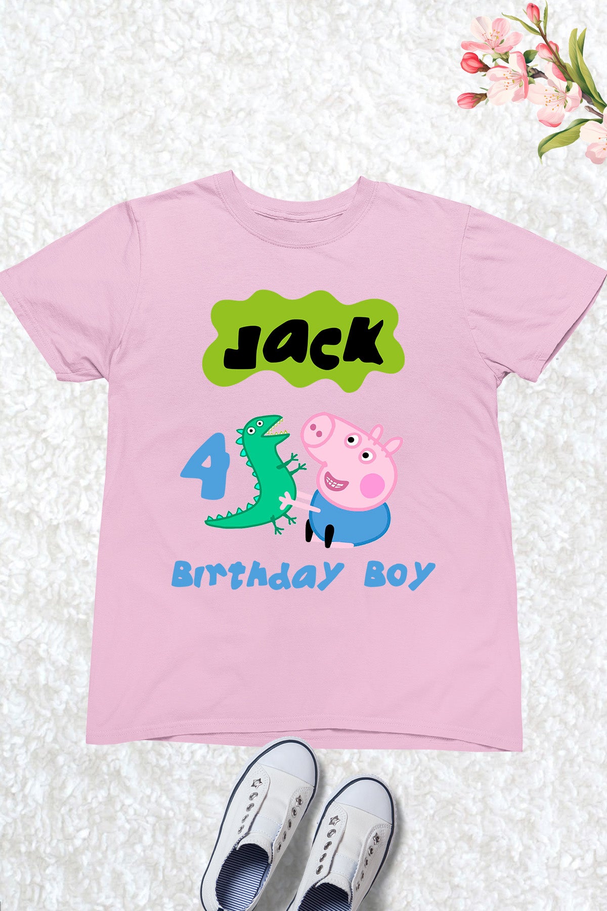 Peppa Pig Birthday Boy Custom Shirt