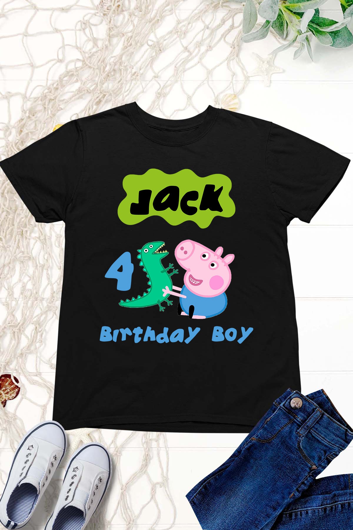 Peppa Pig Birthday Boy Custom Shirt