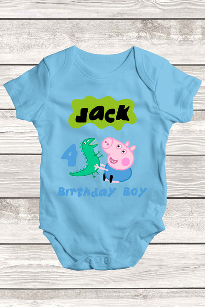 Peppa Pig Birthday Boy Custom Shirt