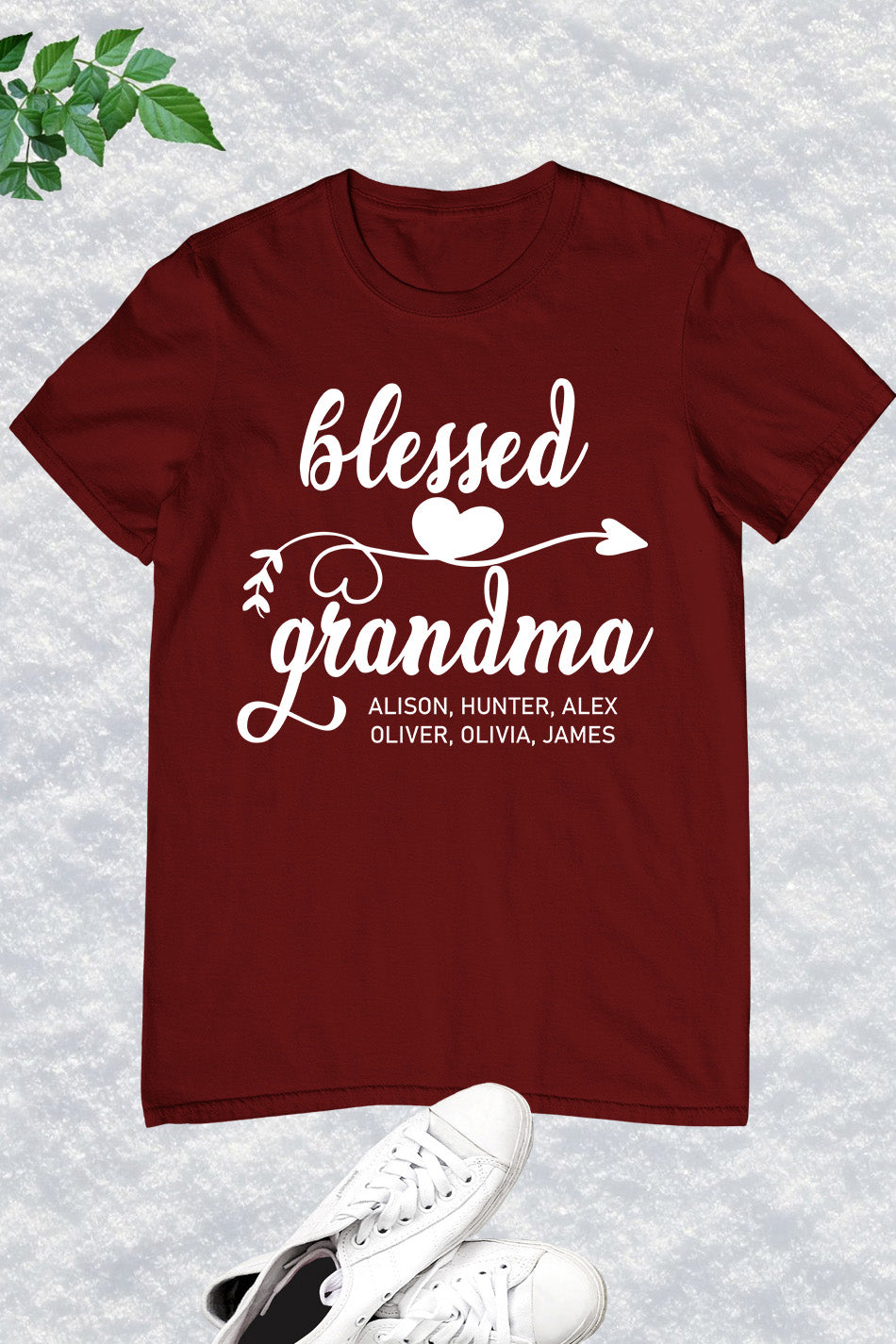 Blessed Custom Grandma Personalized Ladies Shirts