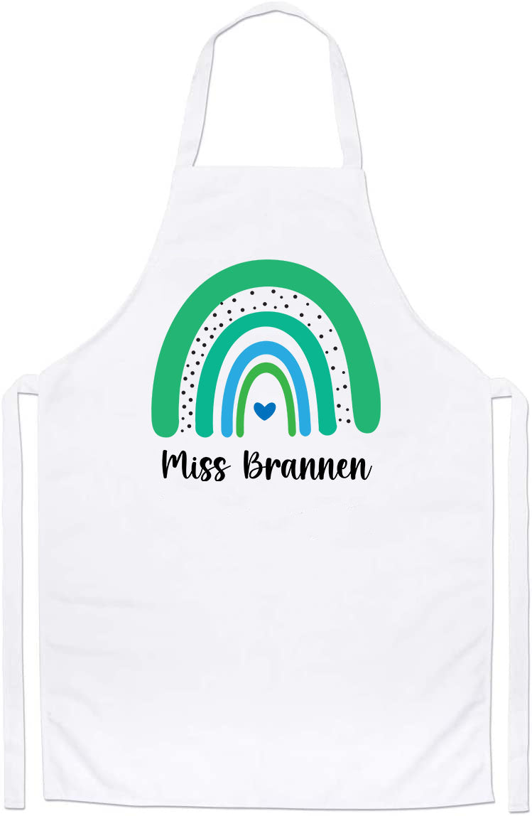 Personalized Teacher Appreciation Gift Custom Rainbow Thank You Apron