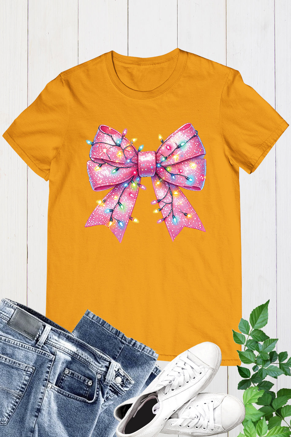 Christmas Pink Coquette Fancy Bow Shirt