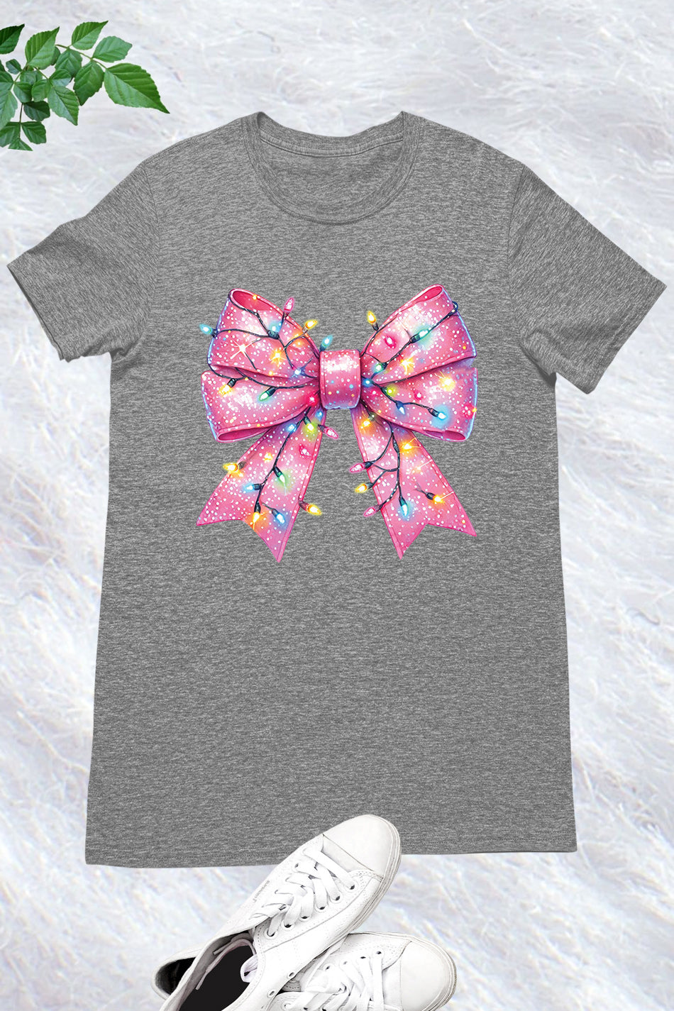 Christmas Pink Coquette Fancy Bow Shirt