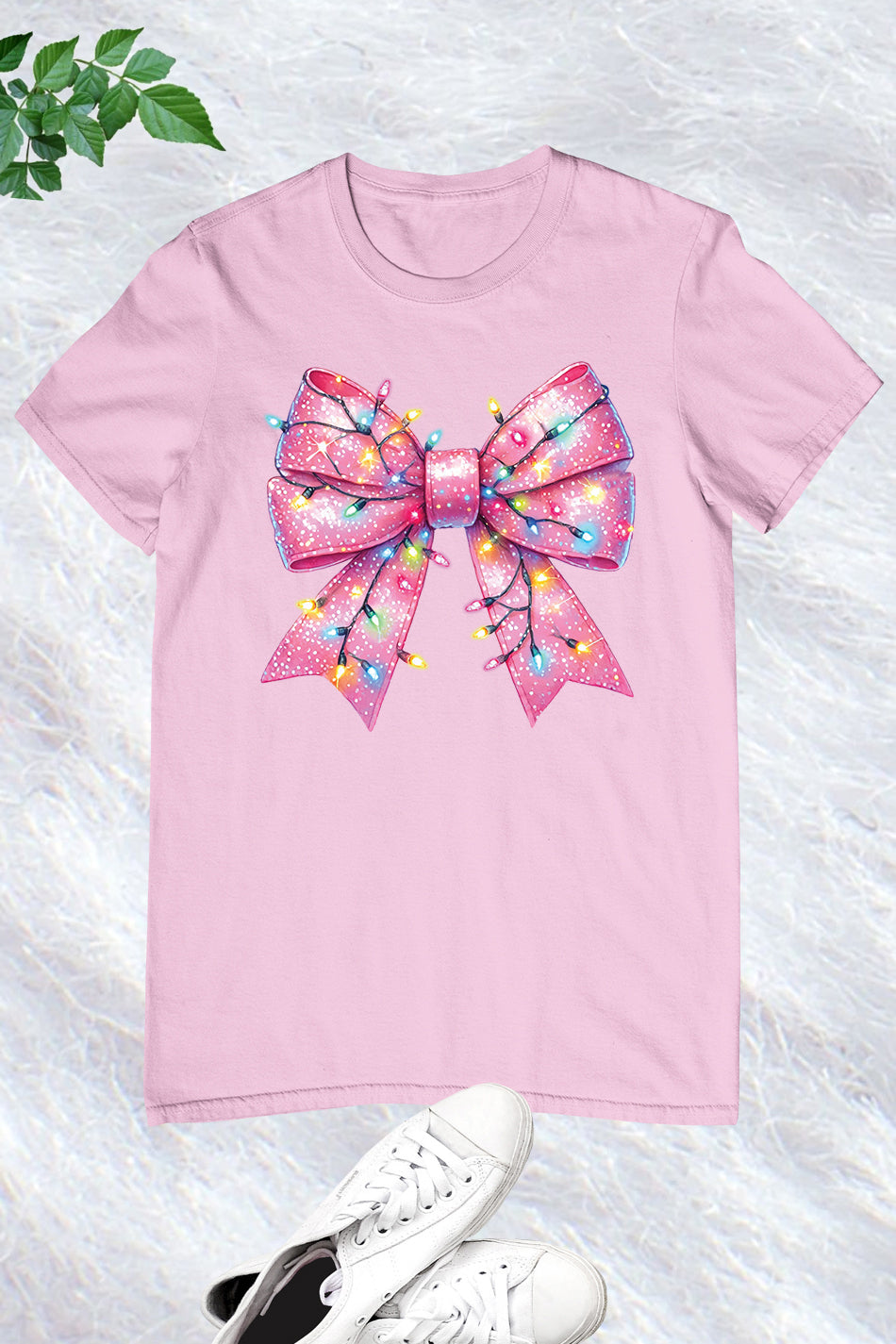 Christmas Pink Coquette Fancy Bow Shirt