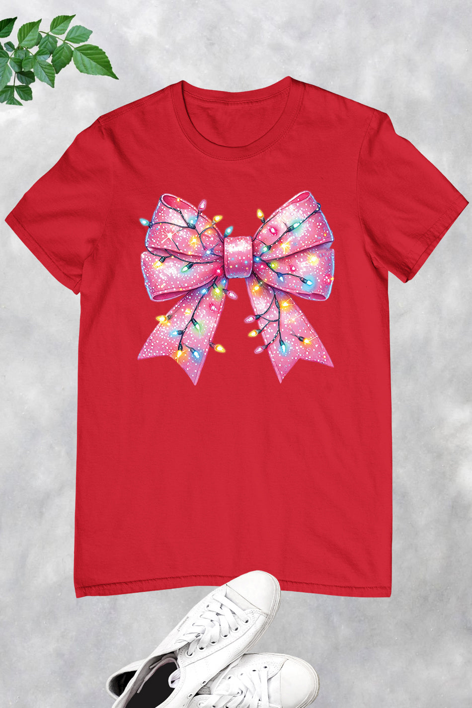 Christmas Pink Coquette Fancy Bow Shirt