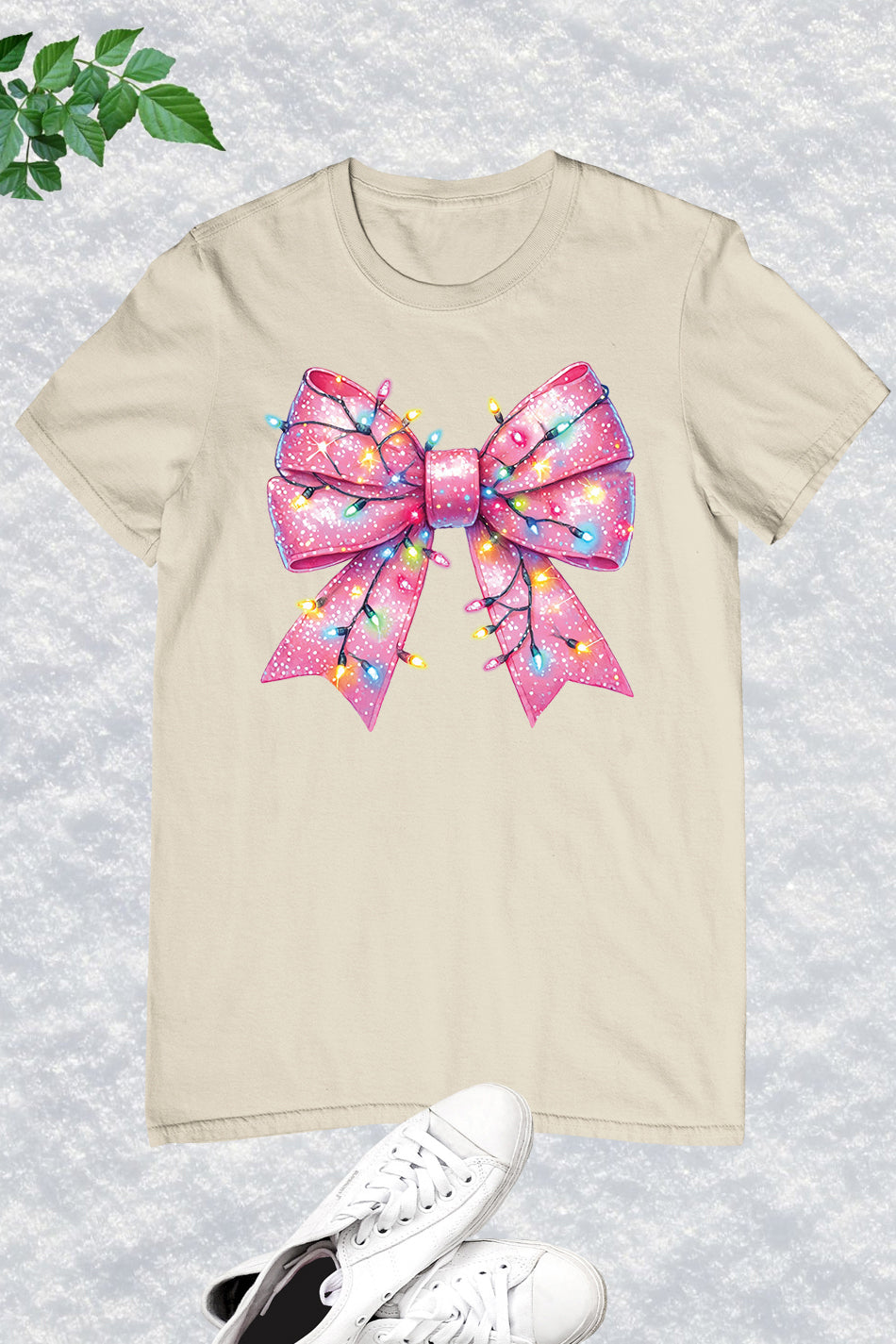 Christmas Pink Coquette Fancy Bow Shirt