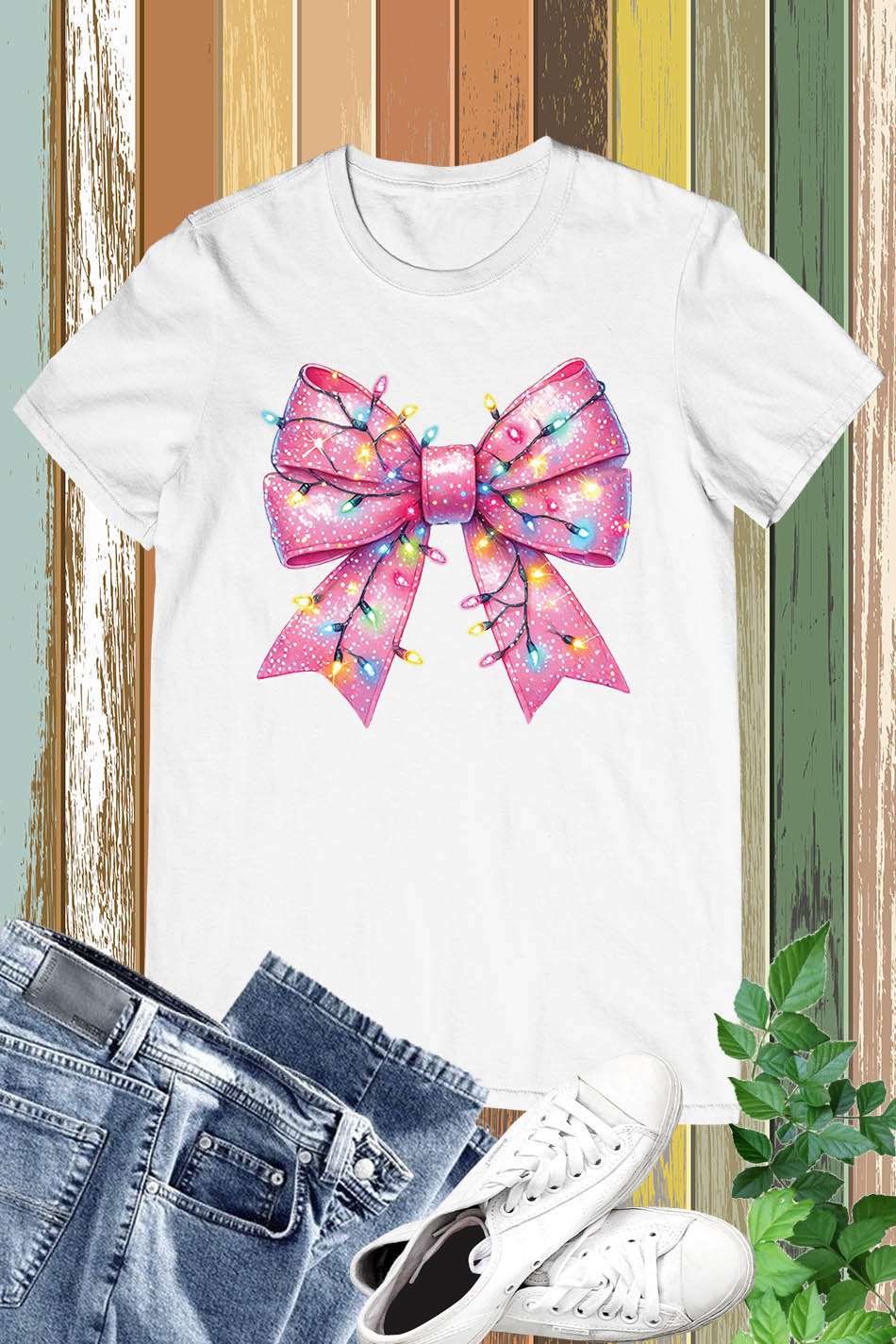 Christmas Pink Coquette Fancy Bow Shirt