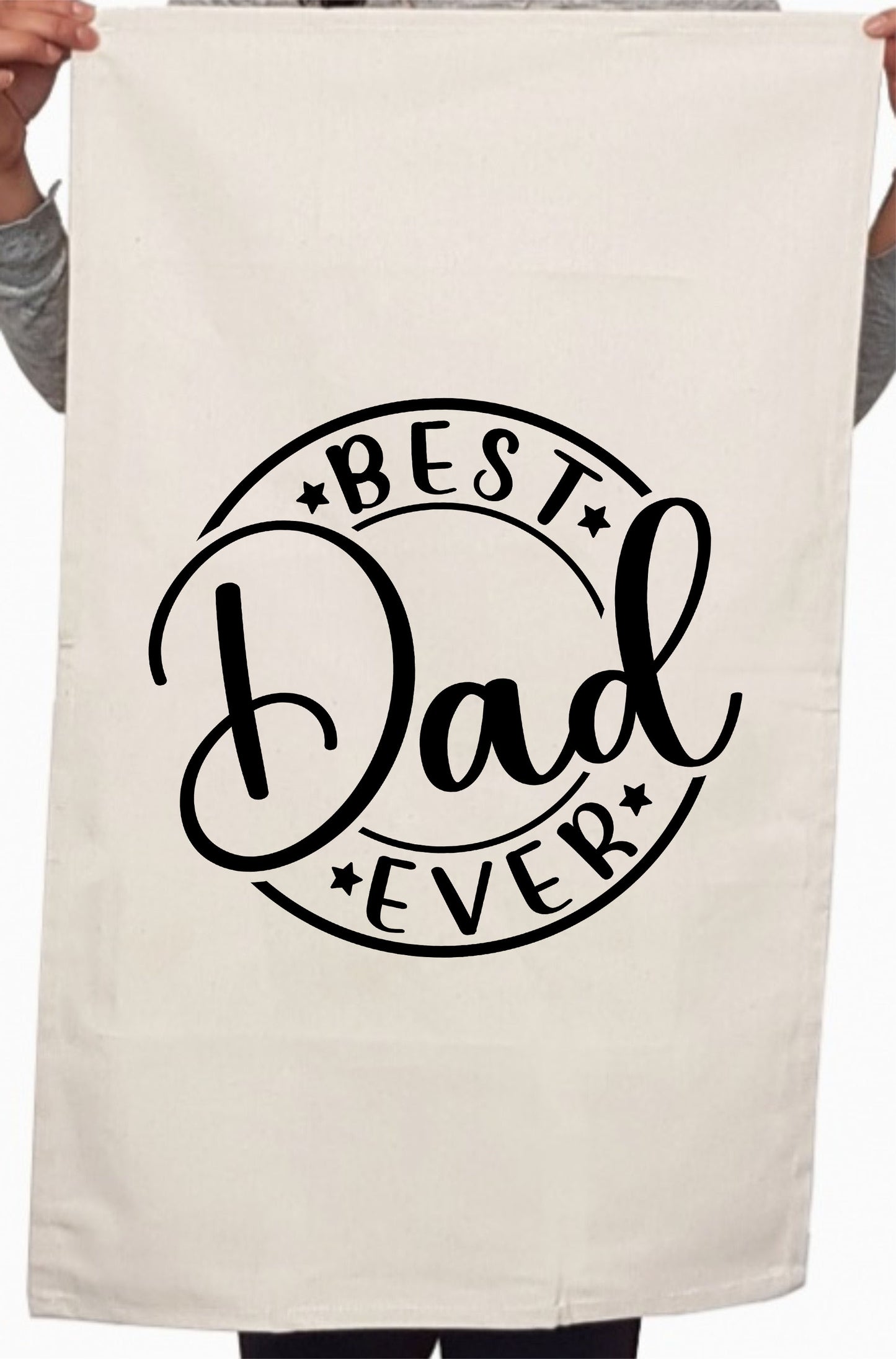 Awesome Best Dad Ever Fathers Day Custom Kitchen Table Tea Towel
