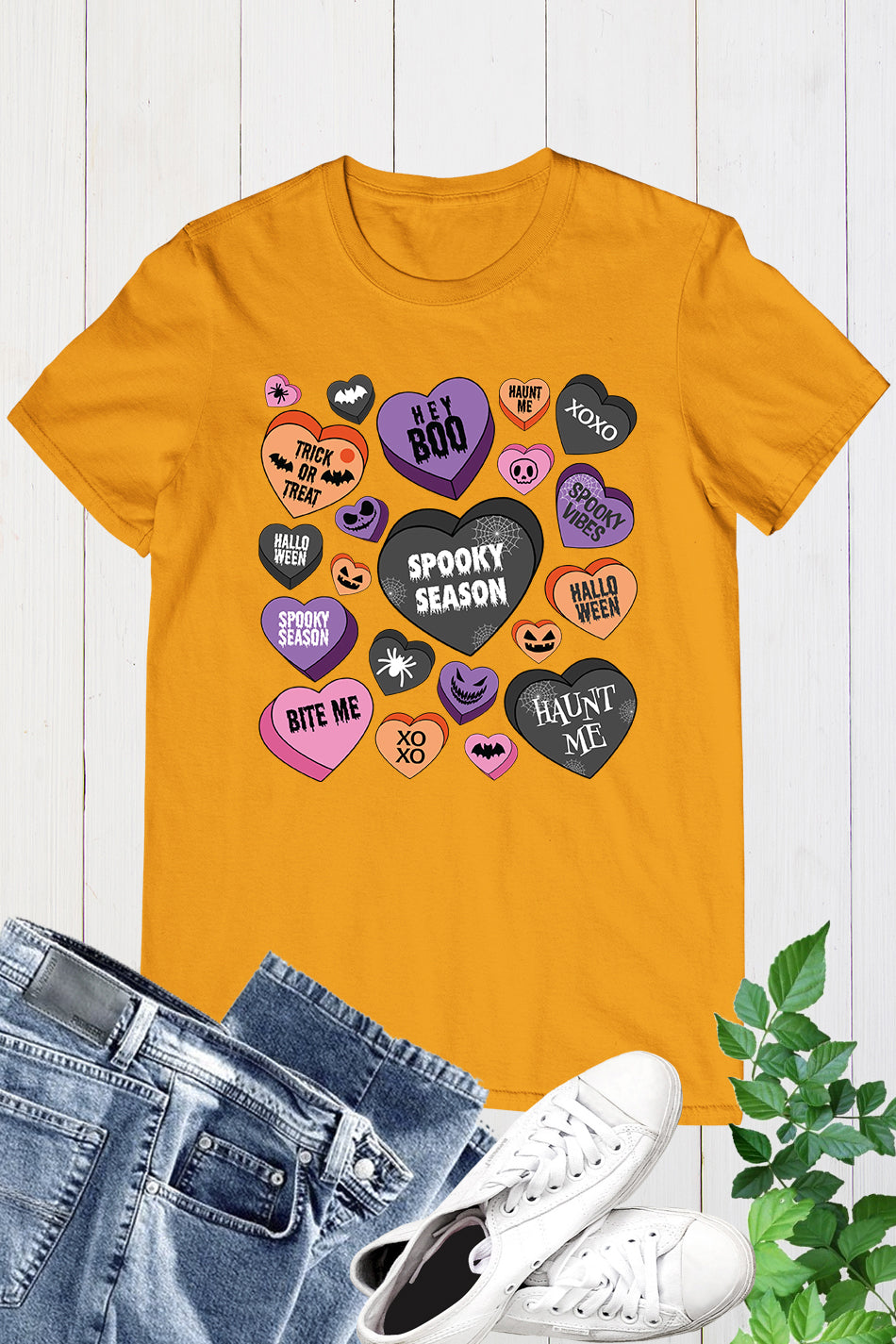 Candy Heart Spooky Season Halloween Shirt