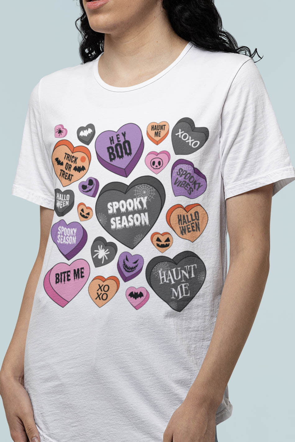 Candy Heart Spooky Season Halloween Shirt