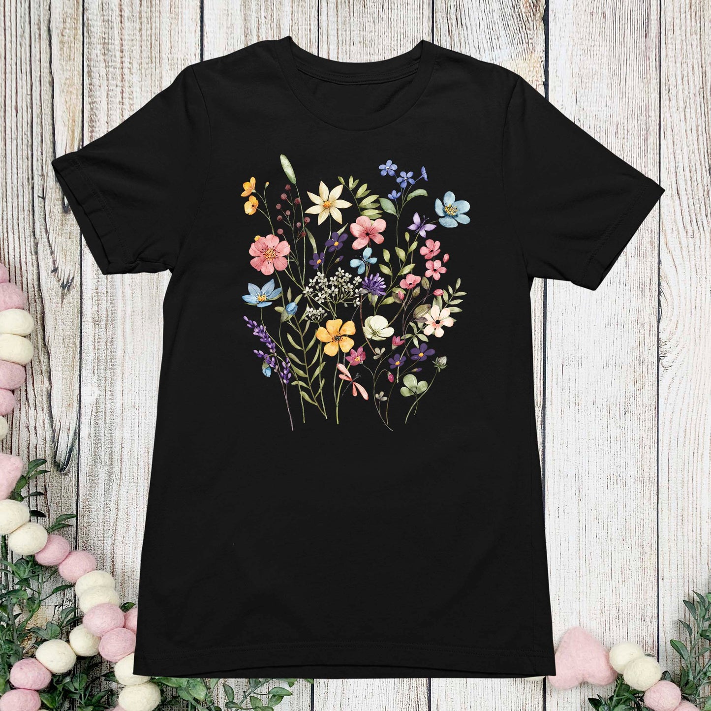 Women Boho Flower T Shirt