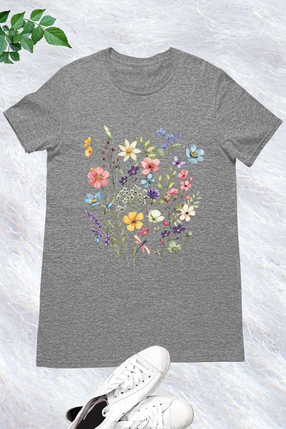 Women Boho Flower T Shirt