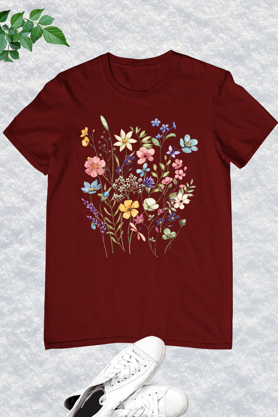 Women Boho Flower T Shirt