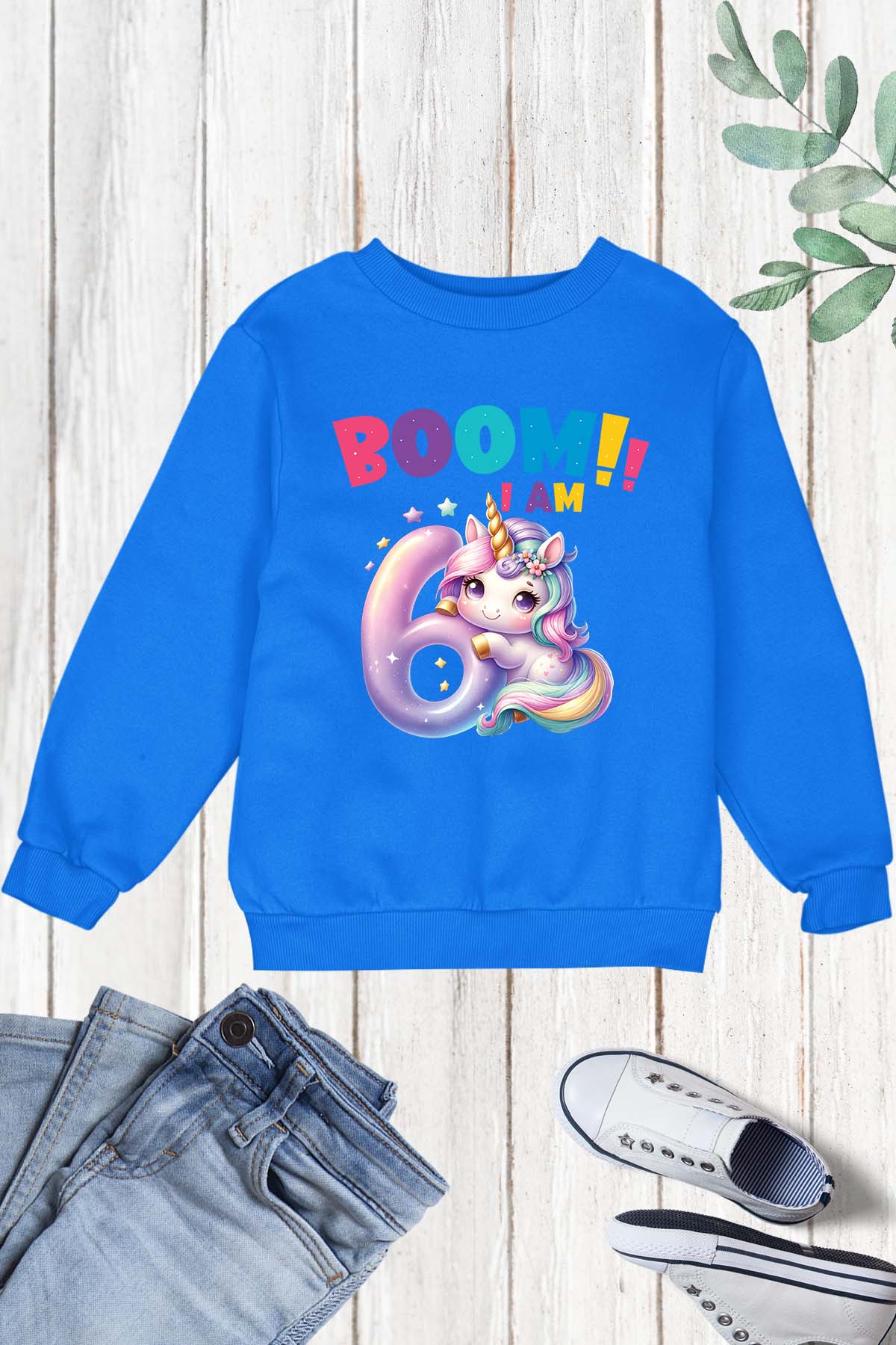 Boom I am 6 Funny Unicorn T Shirt