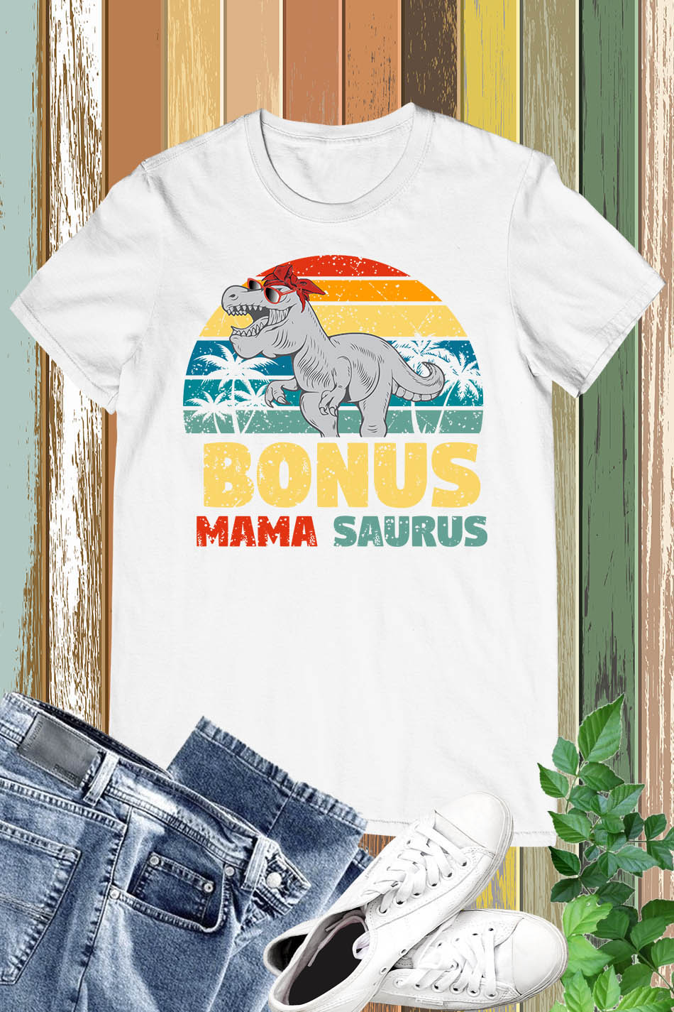 Bonus Mamasaurus Funny Mom T Shirt