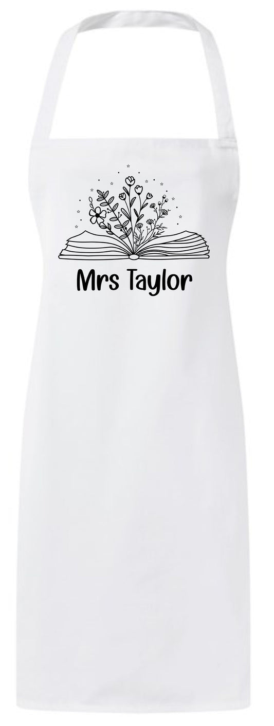 Personalized Librarian Teacher Appreciation Custom Thank You Gift Apron