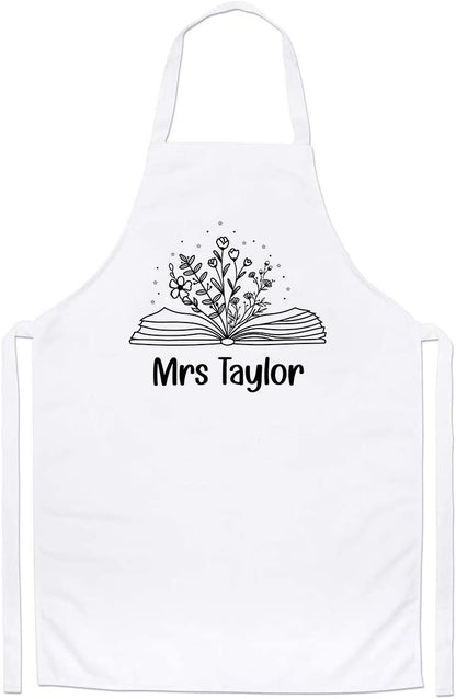 Personalized Librarian Teacher Appreciation Custom Thank You Gift Apron