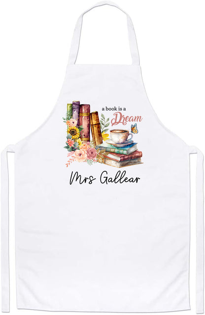 Personalized Teacher Appreciation  Librarian Custom Thank You Gift Apron