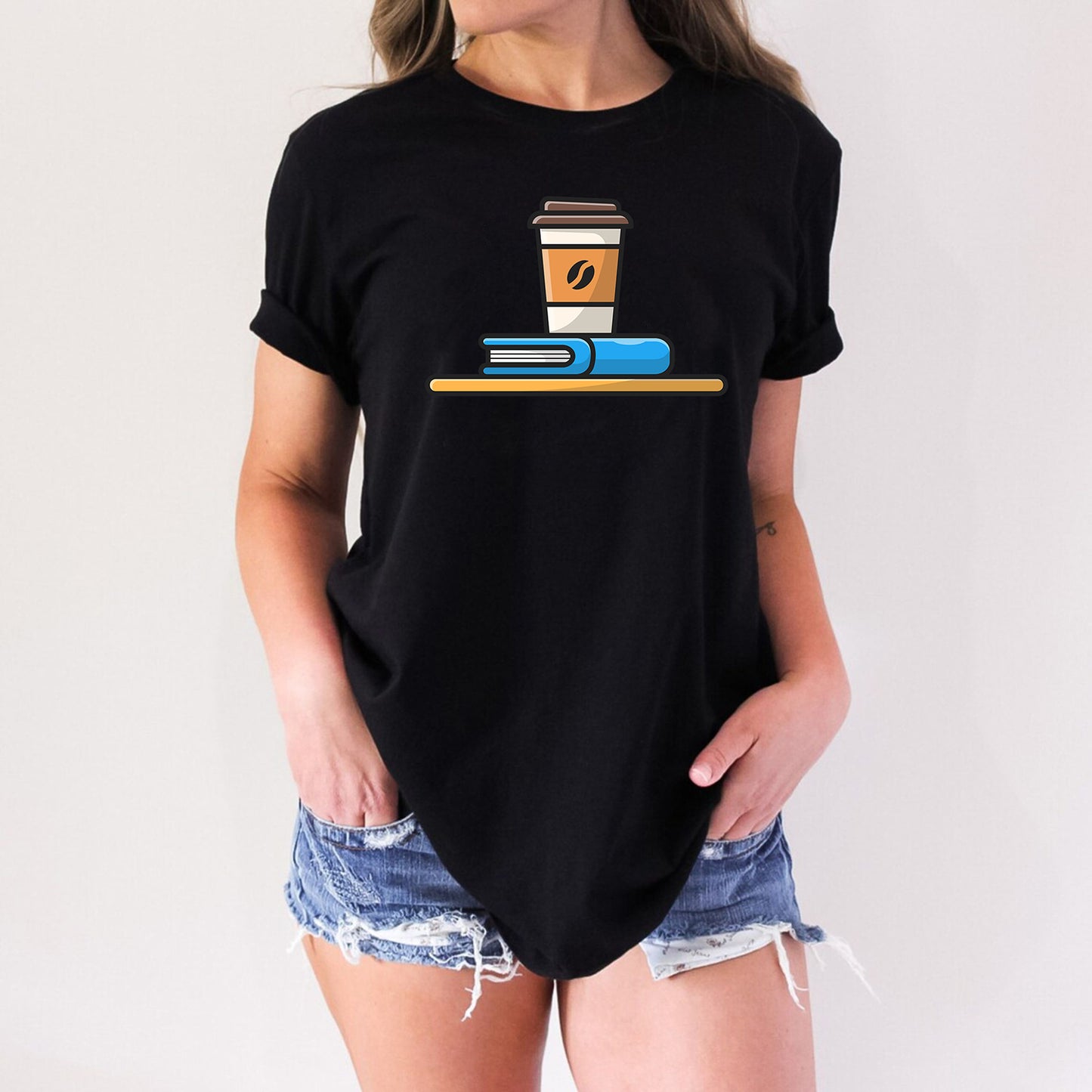 Books Lover Coffee Custom Name Reading Librarian Teachers T-Shirt Gift