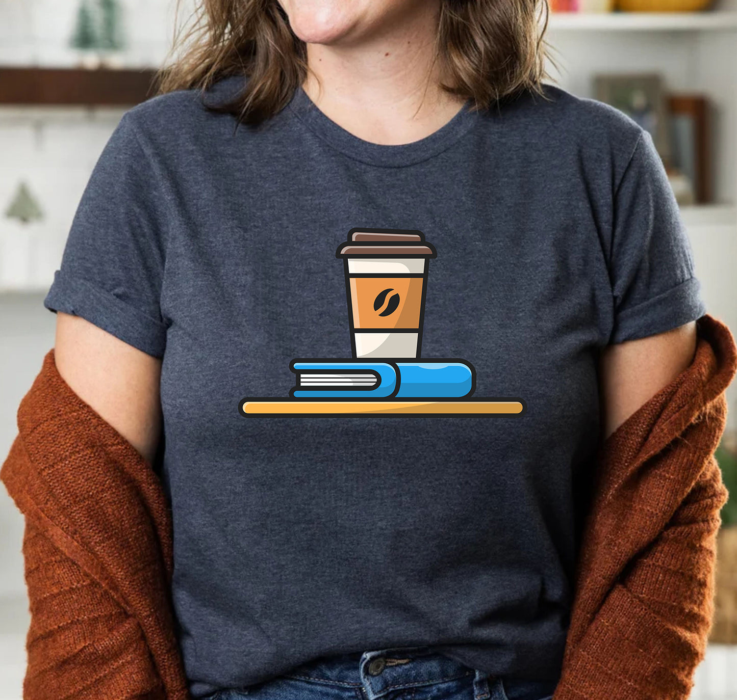 Books Lover Coffee Custom Name Reading Librarian Teachers T-Shirt Gift