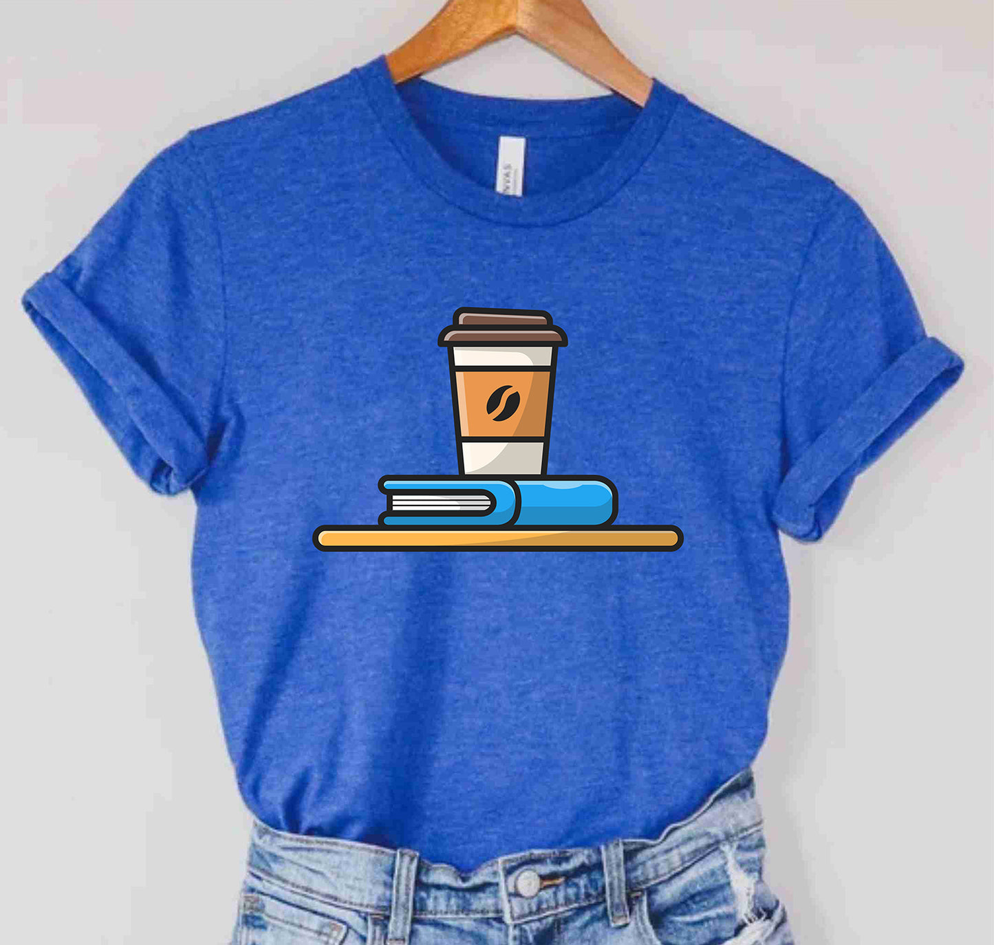 Books Lover Coffee Custom Name Reading Librarian Teachers T-Shirt Gift