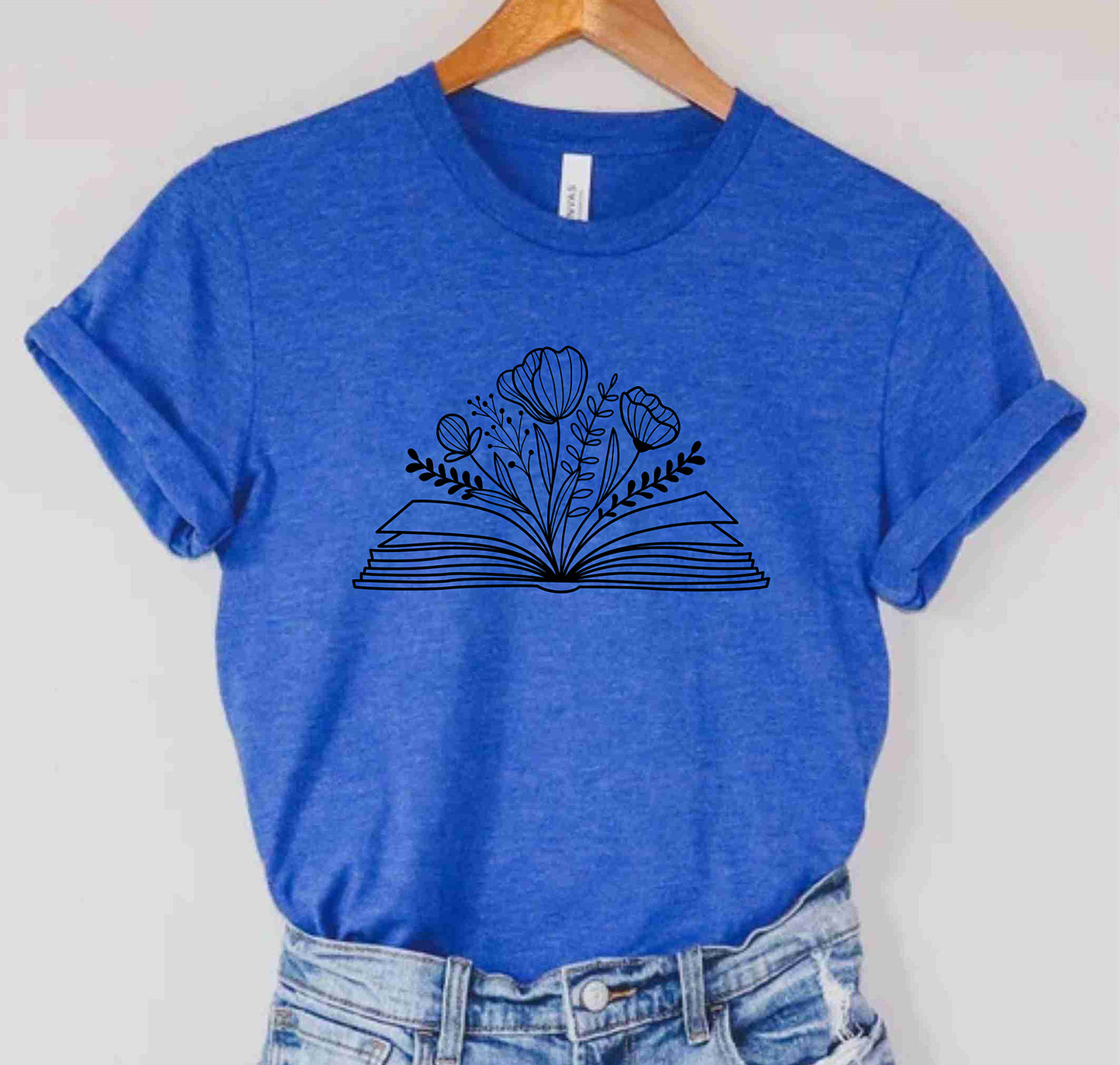 Wildflower Book Lover Reading Librarian Bookish Teachers Day T-Shirts