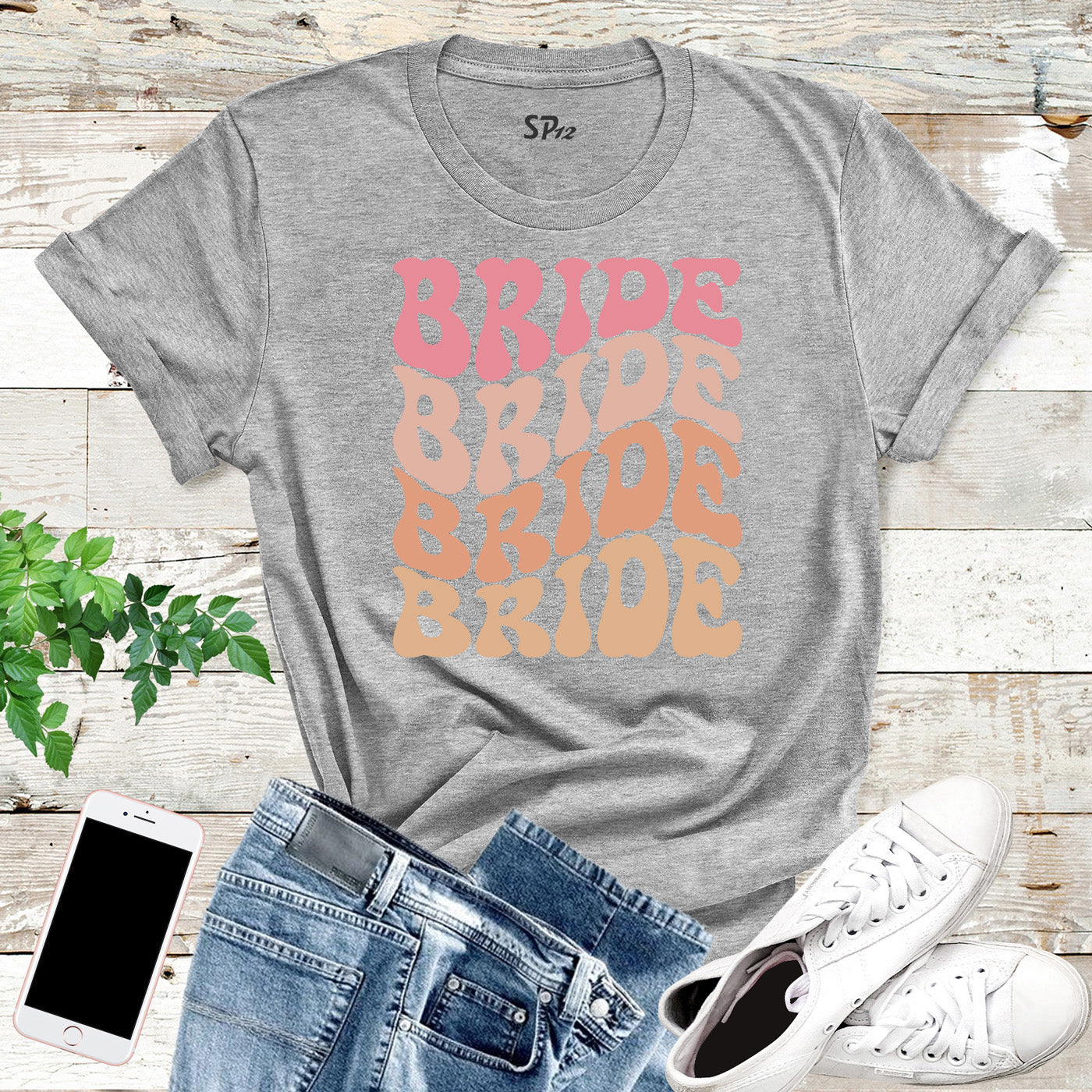 Retro Bride Trendy Boho Groovy Bachelorette Bridal Party T-Shirts