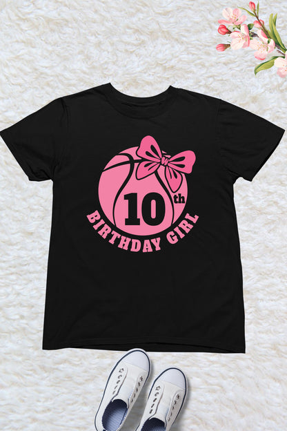 Daughters 10th Birthday Pink Baseball T Shirts