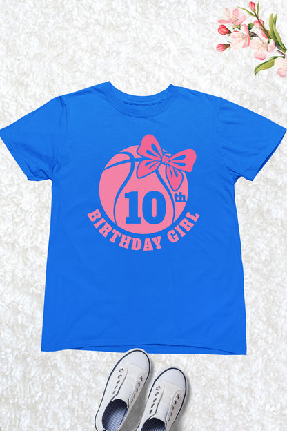 Daughters 10th Birthday Pink Baseball T Shirts