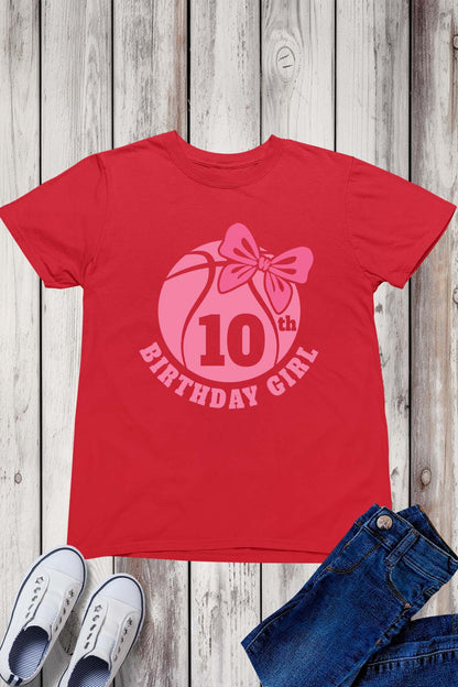 Daughters 10th Birthday Pink Baseball T Shirts