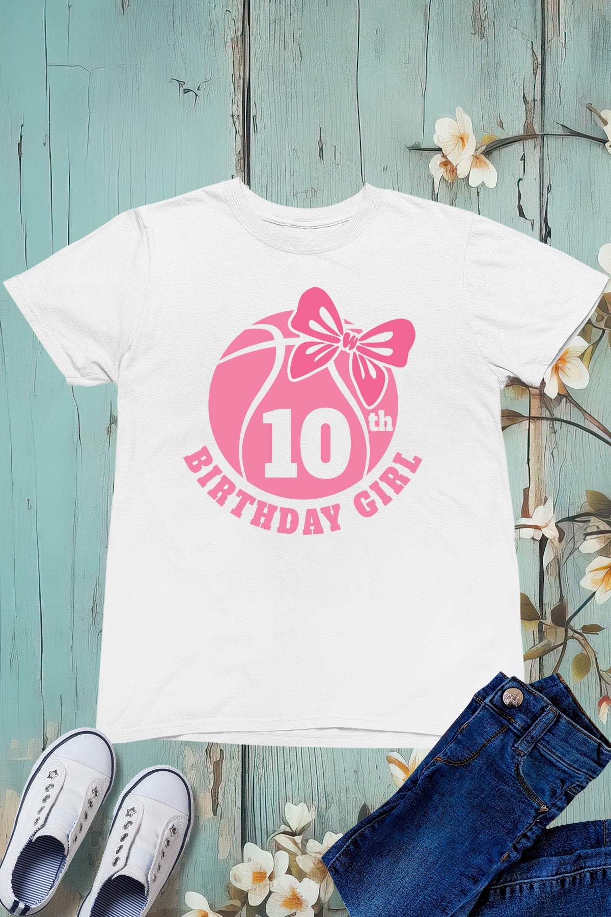 Daughters 10th Birthday Pink Baseball T Shirts