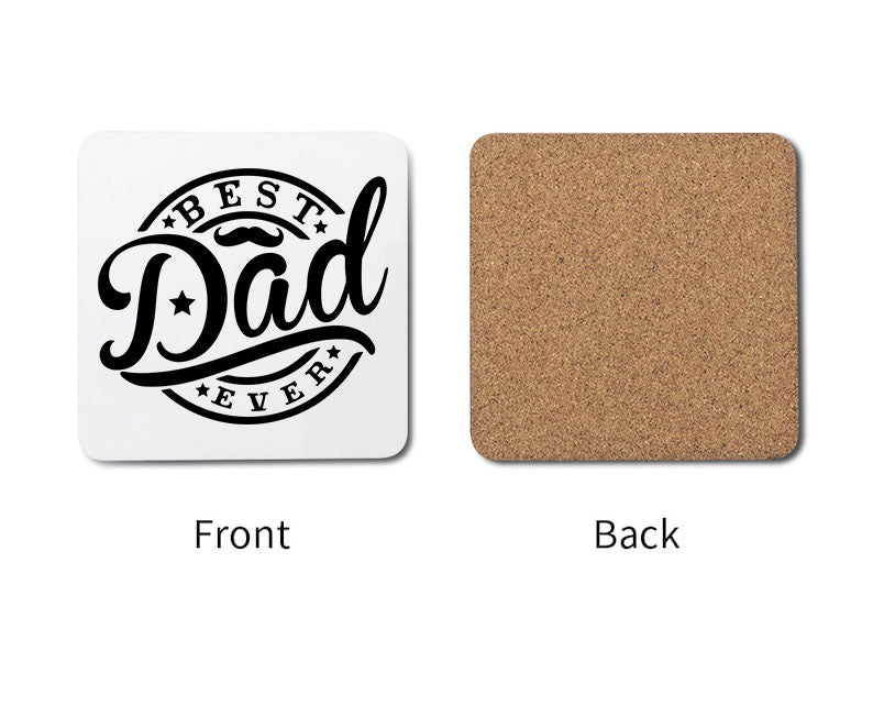 Funny Best Dad Ever Christmas Fathers Day Custom Daddy Coaster