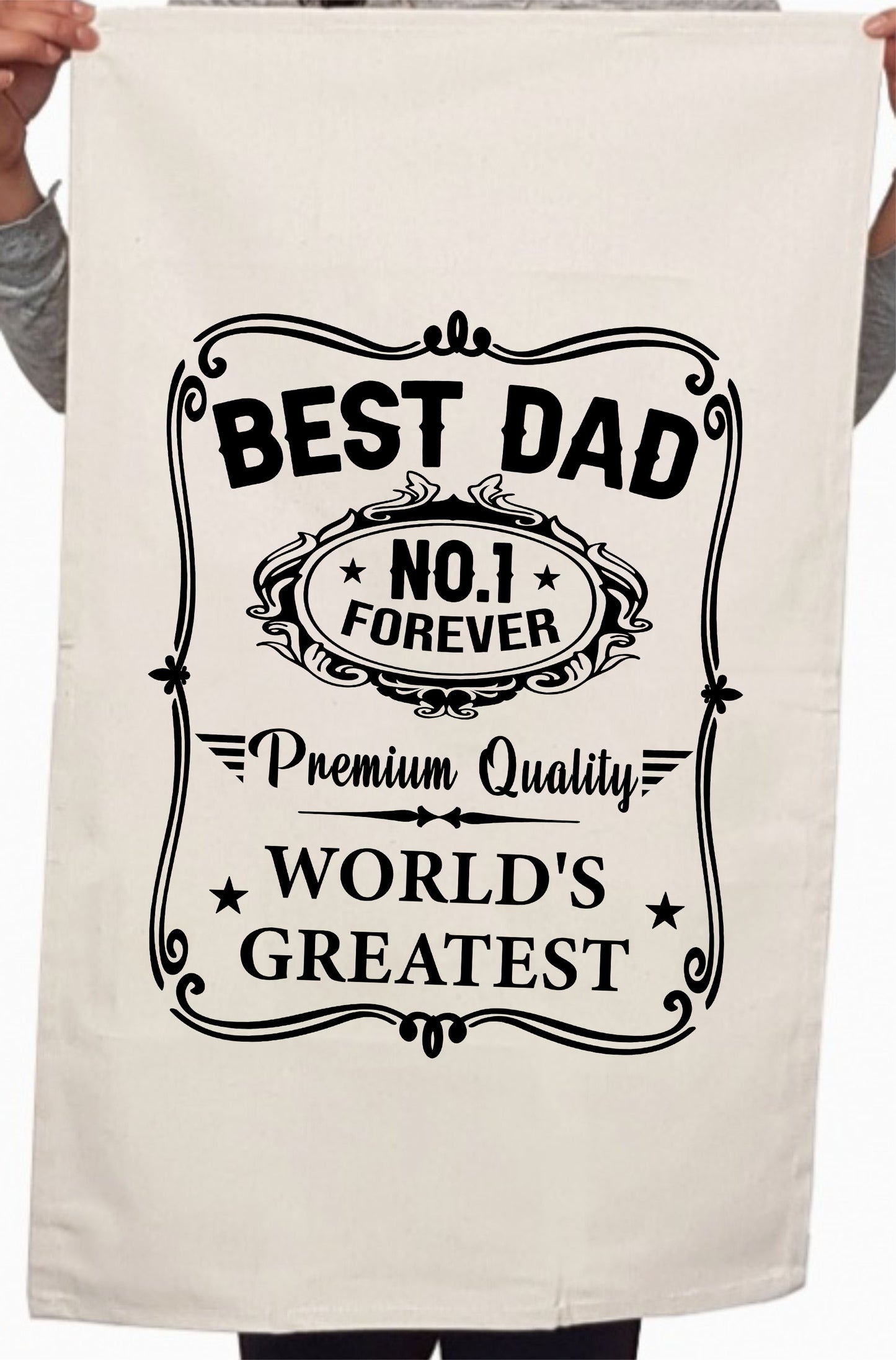 Dad Forever Premium Quality Custom Fathers Day Kitchen Table Tea Towel