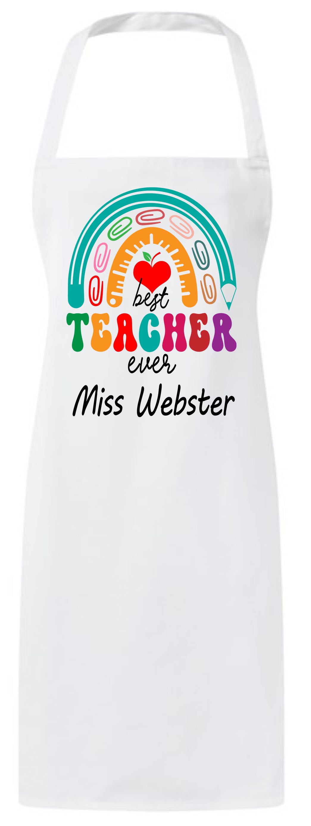 Personalized Teacher Appreciation Gifts Custom Rainbow Thank You Apron