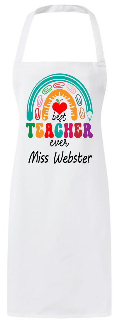 Personalized Teacher Appreciation Gifts Custom Rainbow Thank You Apron