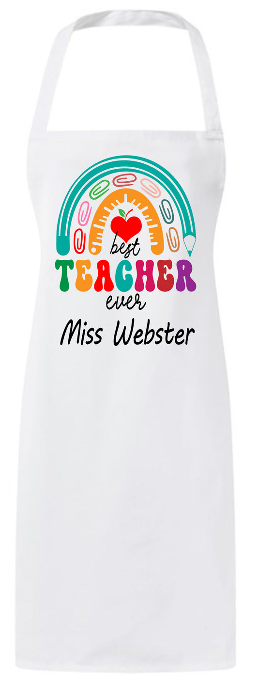 Personalized Teacher Appreciation Gifts Custom Rainbow Thank You Apron