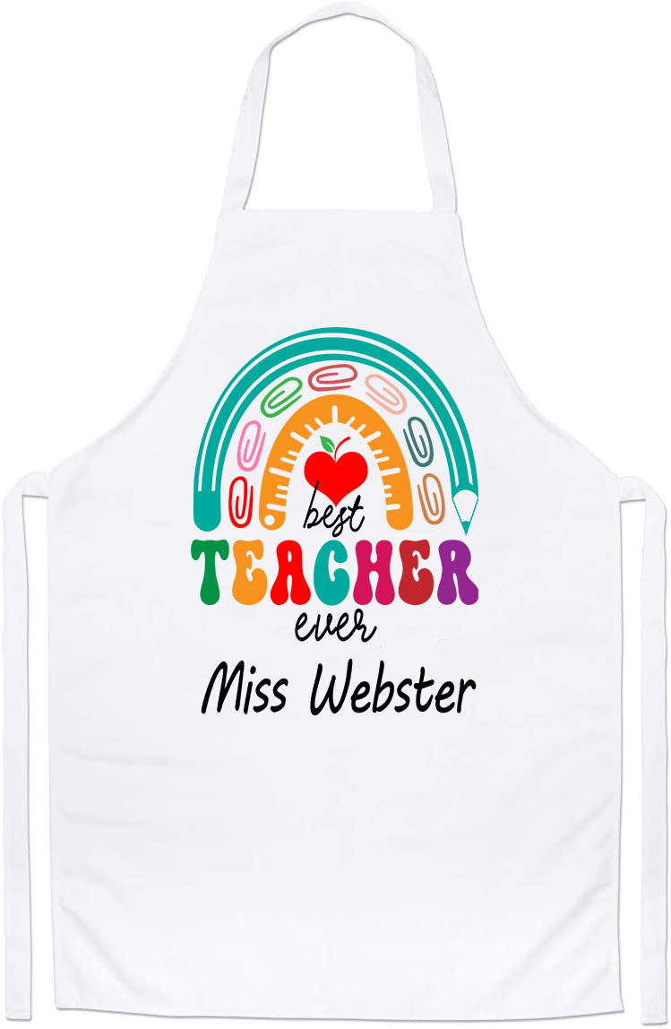 Personalized Teacher Appreciation Gifts Custom Rainbow Thank You Apron