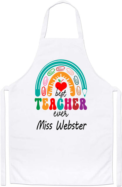 Personalized Teacher Appreciation Gifts Custom Rainbow Thank You Apron