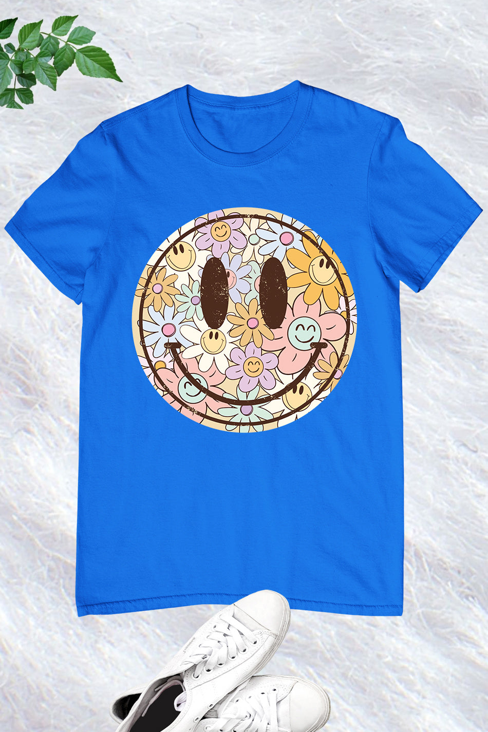 Happy Smile Face Boho Flower Shirt